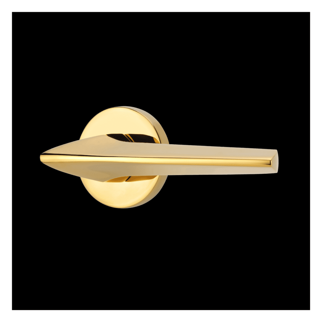 Dublin PVD Gold brass lever handle