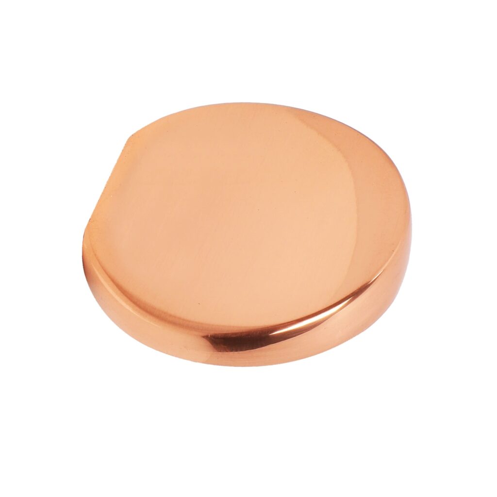 coin brass drawer knob copper lequer