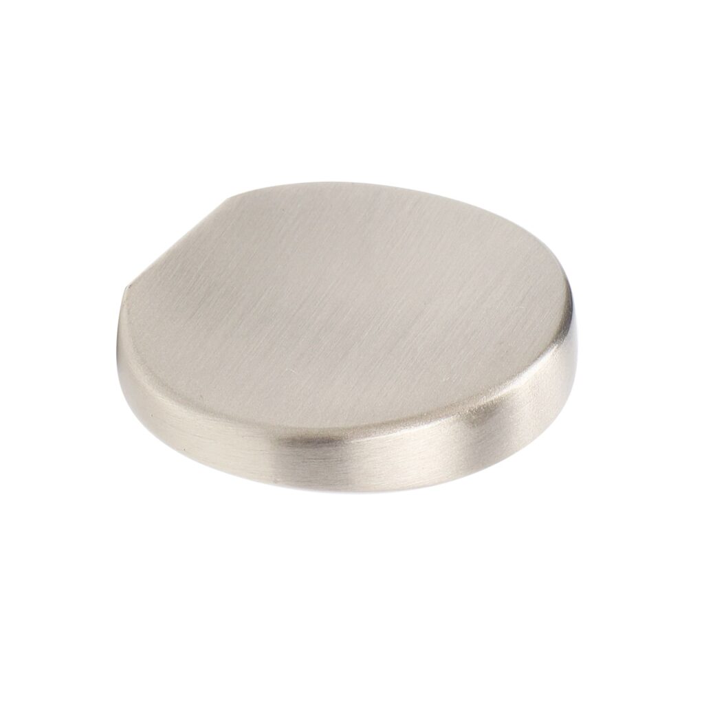 coin brass drawer knob nickel