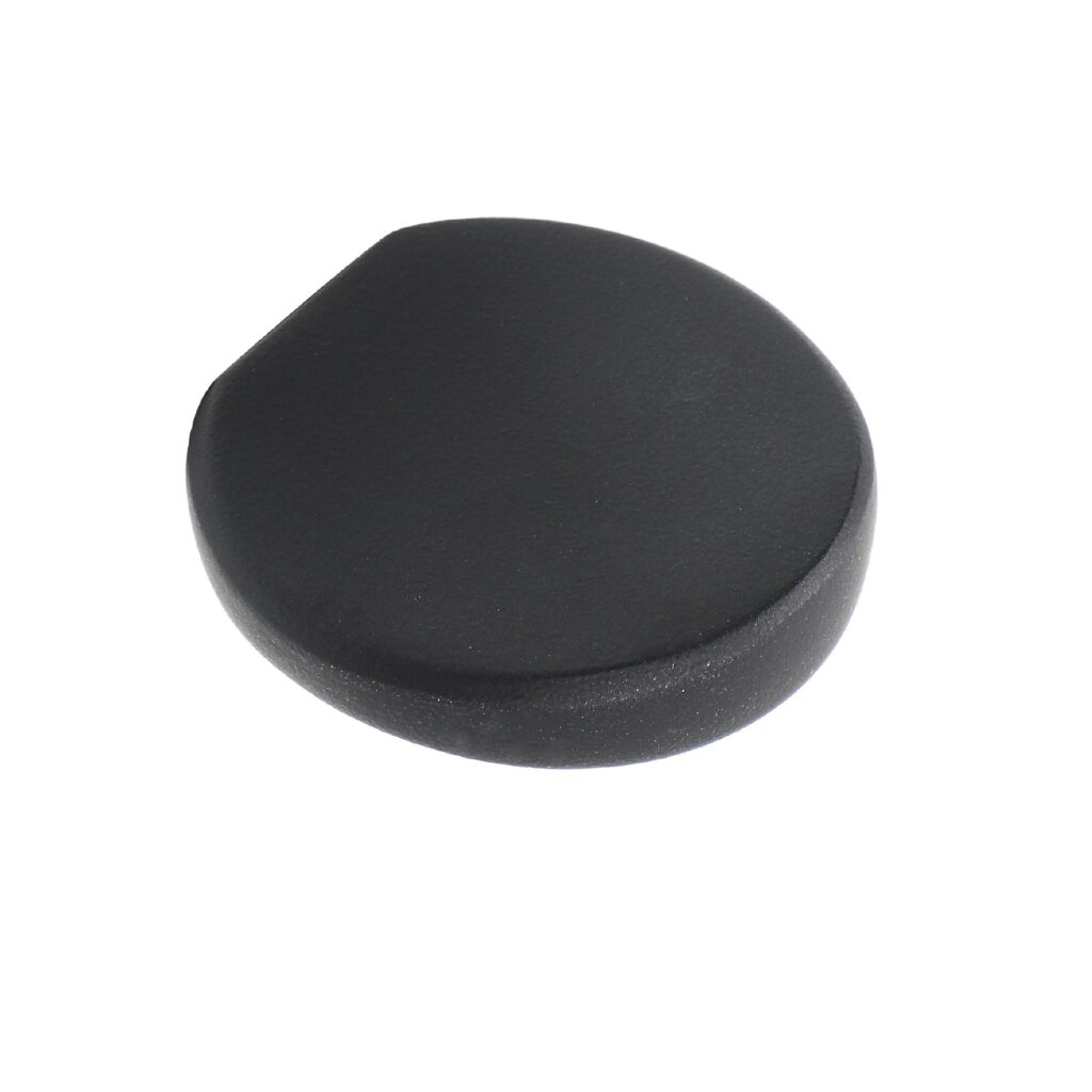 coin brass drawer knob black